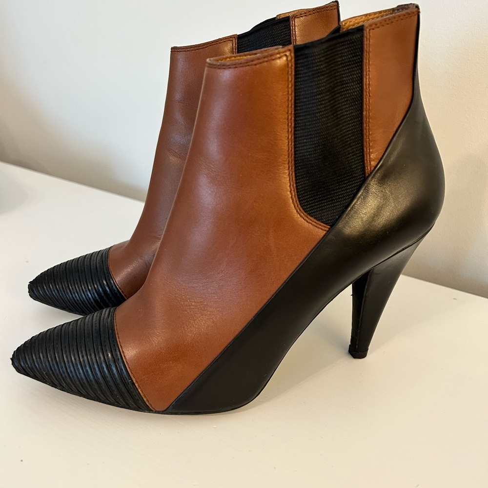 Balenciaga brown and black booties
